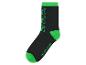 Zwarte en groene sokken met Minecraft print.