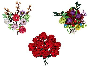LUPILU® Bouquet de fleurs en briques de construction »Clippys«