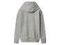 Sweat à capuche gris à manches longues avec poignets et ourlet côtelés