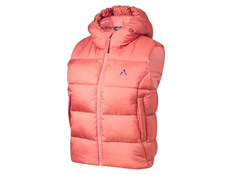 Gilet matelassé rose à capuche de la marque Explorer.
