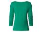 Dos d'un t-shirt vert pour femme à manches 3/4