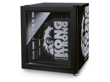 SILVERCREST® Réfrigérateur à boissons avec porte en verre et imprimé Kong Strong, contenu 48 L