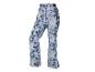 Skibroek met abstracte blauwe en paarse print.