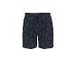 Donkerblauwe herenshort met golfpatroon en trekkoord in de taille.
