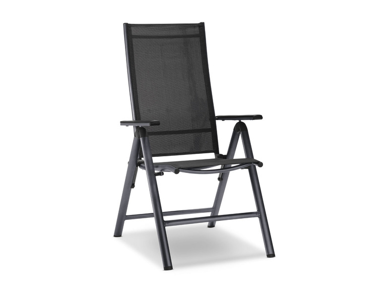 Ga naar volledige schermweergave: Aluminium tuinset zwart/antraciet met uittrekbare tafel en 4 relaxstoelen Houston LIVARNO home - afbeelding 21