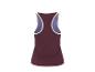 Débardeur femme bordeaux avec doublure violette, vue arrière.