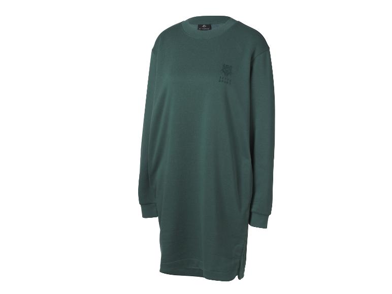 Robe sweat verte Jette Sport à manches longues avec imprimé tête de panthère.