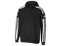 Sweat à capuche Adidas noir avec des rayures blanches sur les manches