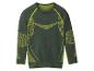 Groen sportshirt met lange mouwen en gele details
