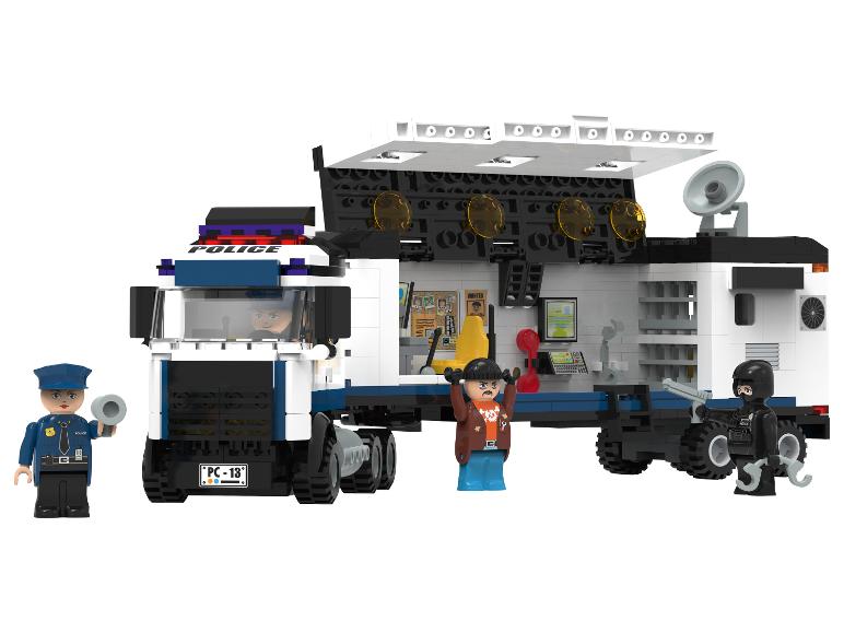 Politiewagen speelset met figuren, inclusief agenten en een verdachte.