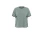Lichtgroen dames T-shirt met golvende zoom
