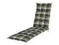 Coussin de chaise longue à carreaux verts et gris