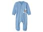 Grenouillère bleue pour bébé avec imprimé ours et renard