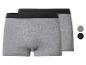 Boxers gris pour hommes avec ceinture noire, lot de deux.