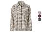 Chemise à carreaux avec poche poitrine, disponible en beige, bordeaux et noir