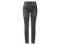 Jean skinny gris foncé pour femme, vue arrière.