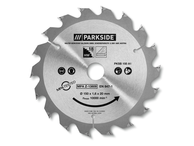 Ga naar volledige schermweergave: PARKSIDE® Cirkelzaagblad 150 x 1,6 x 20 mm - afbeelding 2