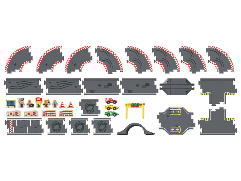 Ga naar volledige schermweergave: Playtive Houten stratenset of racebaan - afbeelding 3