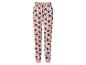 Pantalon de pyjama rose avec motif Mickey Mouse noir et cordon de serrage à la taille.