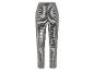 Pantalon à motif pied-de-poule noir et blanc.