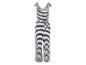 Blauw-wit gestreept jumpsuit, maritieme stijl.