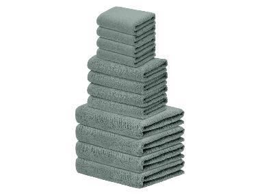 LIVARNO® Badhanddoeken set, 12-delig (Groen)