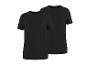Lot de deux t-shirts noirs à manches courtes avec un col rond.