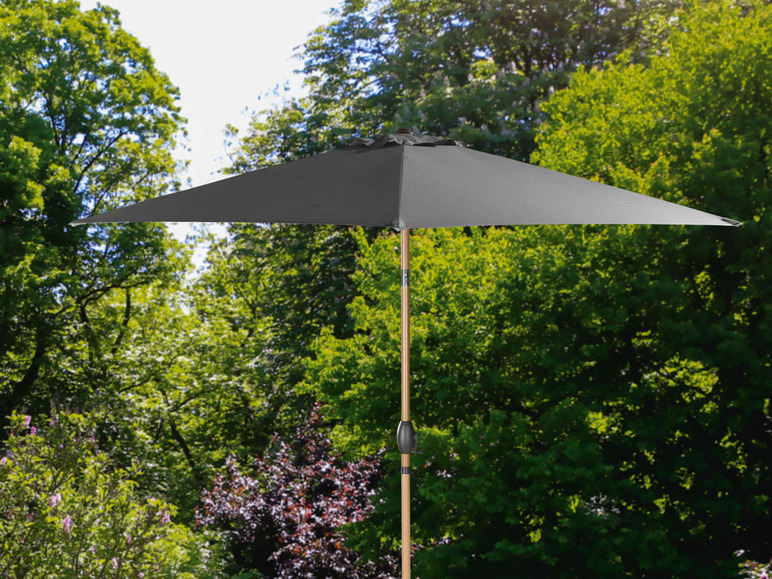 Ga naar volledige schermweergave: LIVARNO home Parasol met slinger, aluminium, houtlook, 3 m, antraciet - afbeelding 7