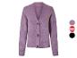 Lila gebreid vest met knopen