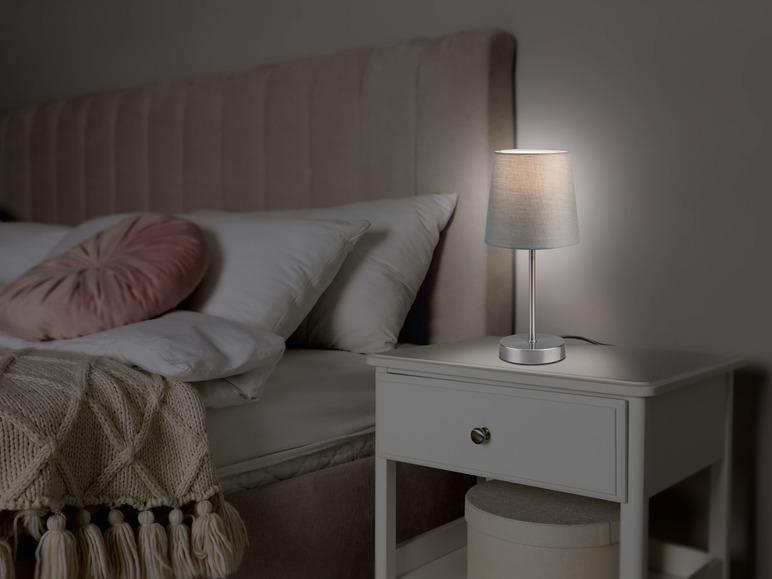 Ga naar volledige schermweergave: LIVARNO home LED-tafellamp met kap van textiel - afbeelding 7