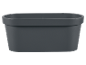 Antracietgrijze rechthoekige plantenbak