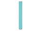 Un vaporisateur cylindrique turquoise avec des capuchons blancs et des accents dorés.