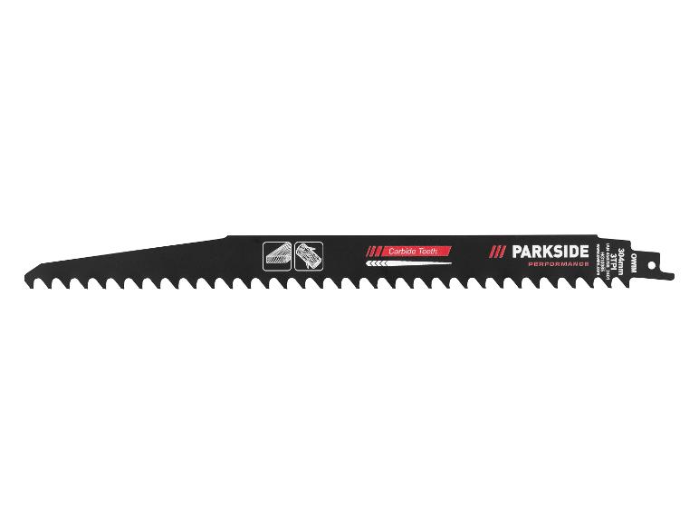Zwart Parkside Performance reciprozaagblad met hardmetalen tanden voor hout