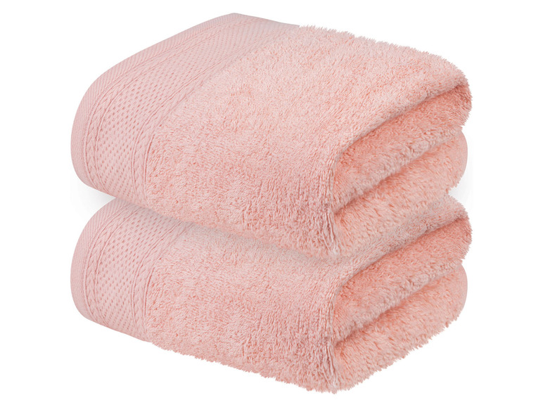 Aller en mode plein écran LIVARNO home Serviette de toilette en éponge, set de 2, 50 x 100 cm - Photo 2