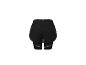 Zwarte, dubbellaagse sport shorts voor hardlopen.