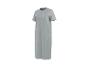 Robe t-shirt longue grise à manches courtes