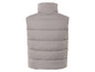 Een lichtgrijze gewatteerde bodywarmer