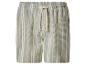 Shorts rayé pour homme avec cordon de serrage à la taille en vert clair et blanc