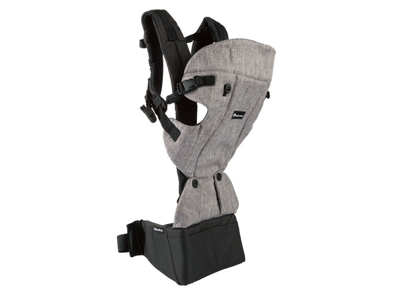 Une écharpe de portage bébé grise de la marque Babybjorn.