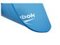 Een blauwe yogamat met het Reebok logo.