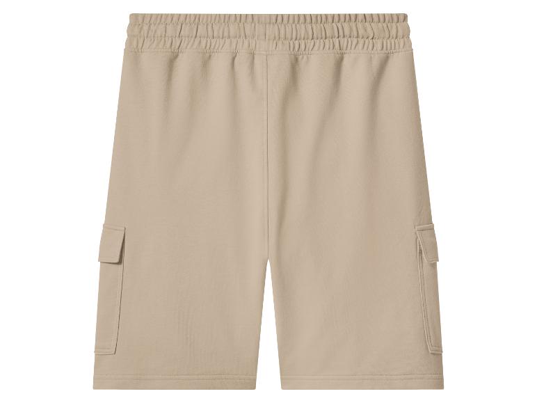 Shorts cargo beiges avec taille élastiquée