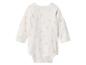 Body bébé blanc à manches longues avec motif marguerites roses