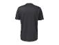 Zwart poloshirt met korte mouwen, achterkant.
