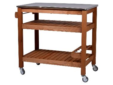 dobar Desserte avec plateau en inox Chariot de service avec plateau en inox .