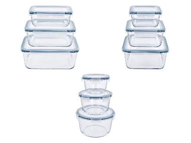 SILVERCREST® Set de boîtes de conservation en verre, 3 pièces