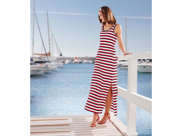 Ga naar volledige schermweergave: esmara® Maxi-jurk met elastiek in de taille - afbeelding 4
