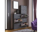 Une armoire à chaussures grise avec des tiroirs coulissants pour ranger les chaussures.