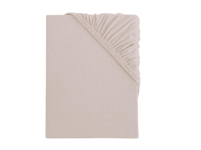 Beige hoeslaken met elastische hoeken