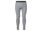Caleçon long côtelé gris pour homme avec ceinture élastique noire.