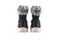 Bottes d'hiver noires avec fourrure grise et rose